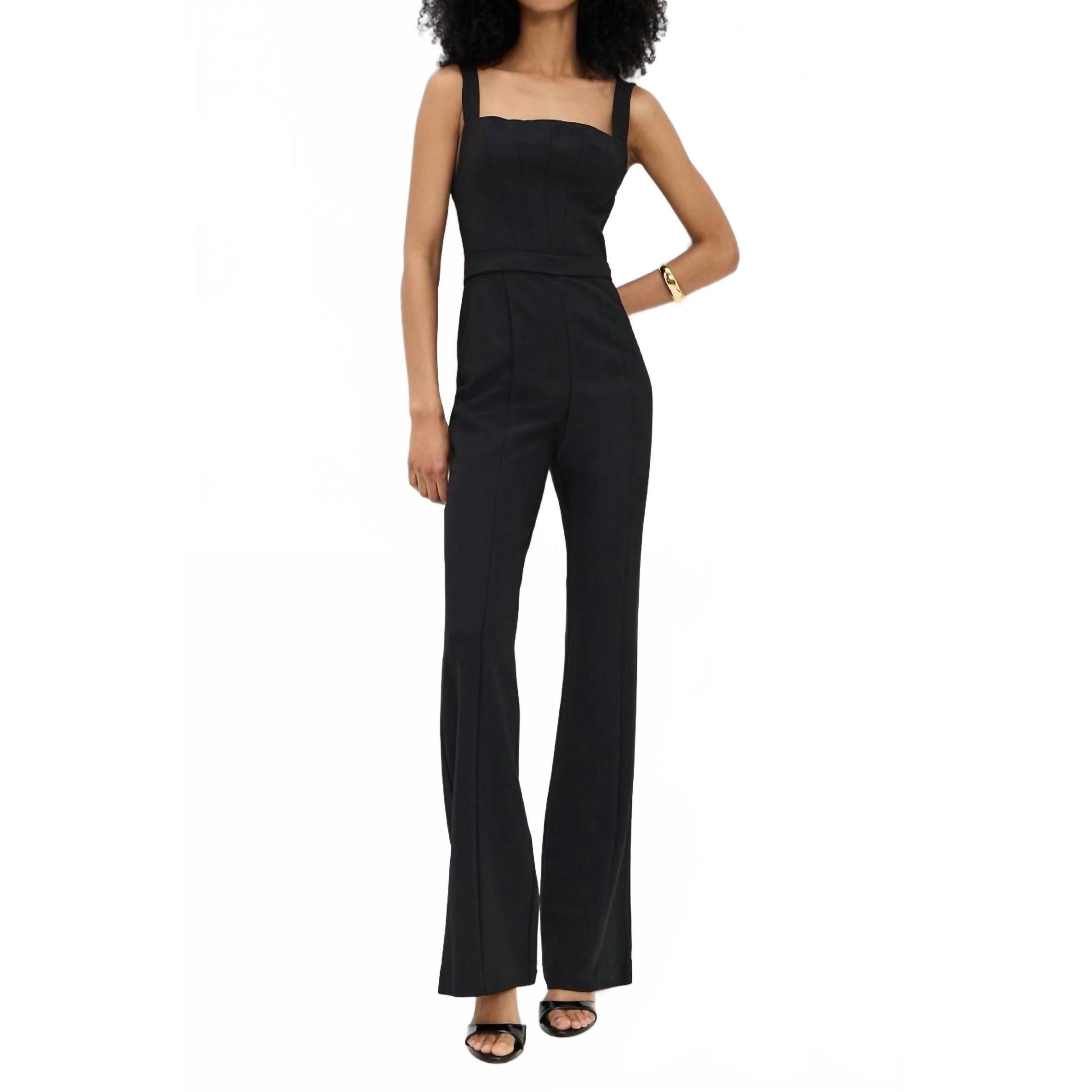 New Black Halo Zorach Jumpsuit In Black